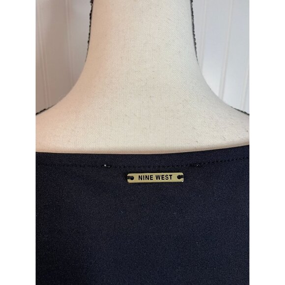 Nine West Womens Black Sleeveless Top Size L - Picture 5 of 14